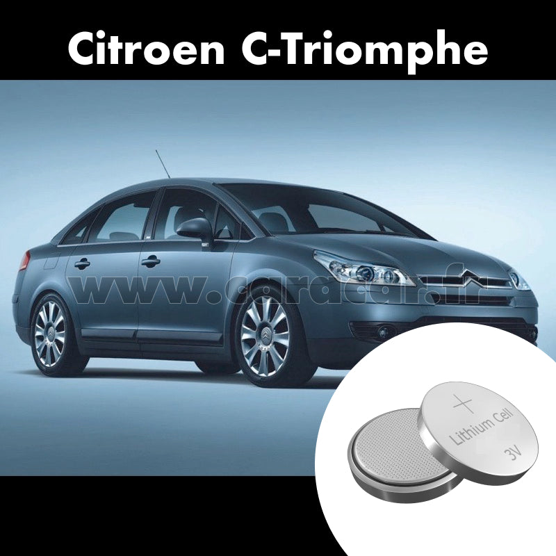 Pile clé Citroen C-Triomphe 1 generation (2006/2010). Pile de remplacement pour clé de voiture. Batterie de clé de voiture.