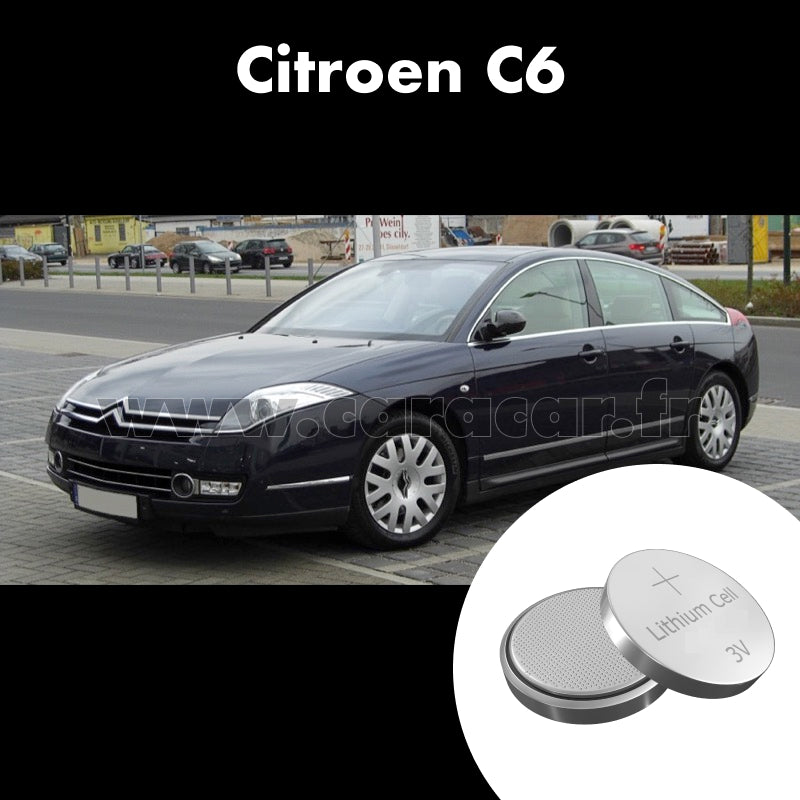Pile clé Citroen C6 1 generation (2004/2012). Pile de remplacement pour clé de voiture. Batterie de clé de voiture.