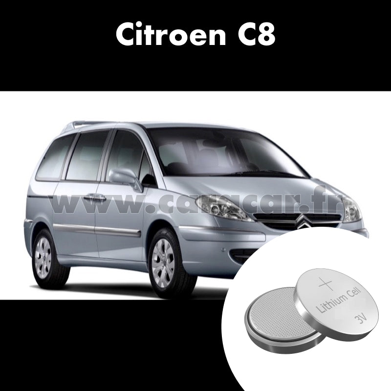 Pile clé Citroen C8 2 generation (2002/2012). Pile de remplacement pour clé de voiture. Batterie de clé de voiture.