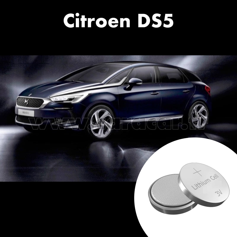 Pile clé Citroen DS5 1 generation (2012/2015). Pile de remplacement pour clé de voiture. Batterie de clé de voiture.