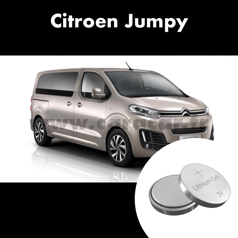 Pile clé Citroen Jumpy 3 generation (2016/2023). Pile de remplacement pour clé de voiture. Batterie de clé de voiture.