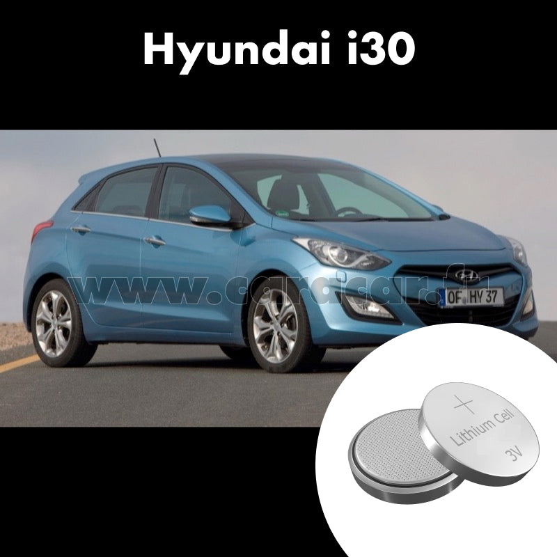 Pile clé Hyundai i30 GD (2012/2015). Pile de remplacement pour clé de voiture. Batterie de clé de voiture.