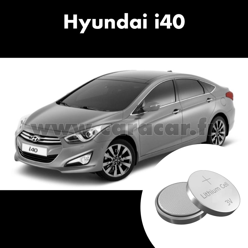 Pile clé Hyundai i40 VF (2011/2015). Pile de remplacement pour clé de voiture. Batterie de clé de voiture.