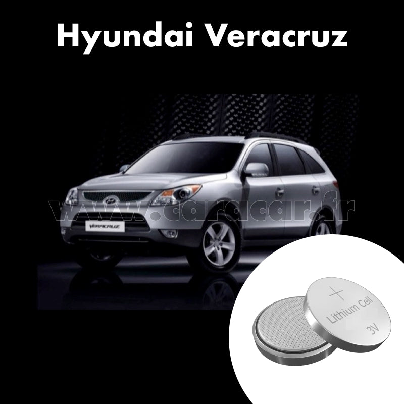 Pile clé Hyundai Veracruz 1 generation (2006/2012). Pile de remplacement pour clé de voiture. Batterie de clé de voiture.