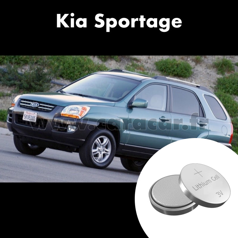 Pile clé Kia Sportage 2 generation (2004/2008). Pile de remplacement pour clé de voiture. Batterie de clé de voiture.