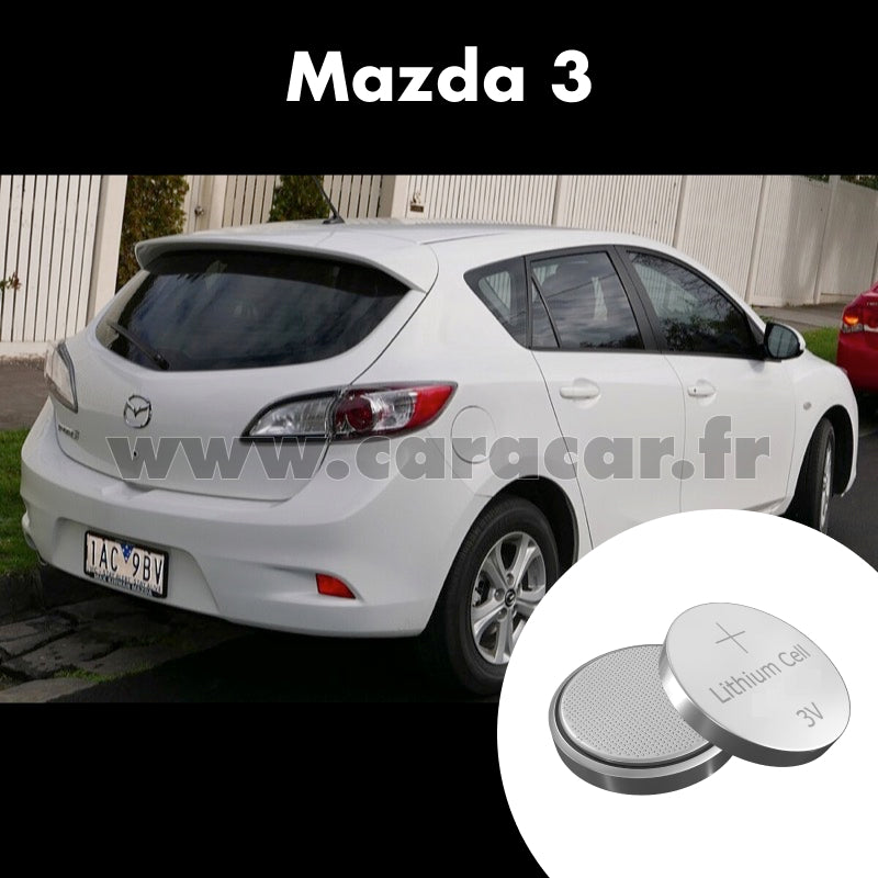 Pile clé Mazda 3 BM (2013/2016). Pile de remplacement pour clé de voiture. Batterie de clé de voiture.