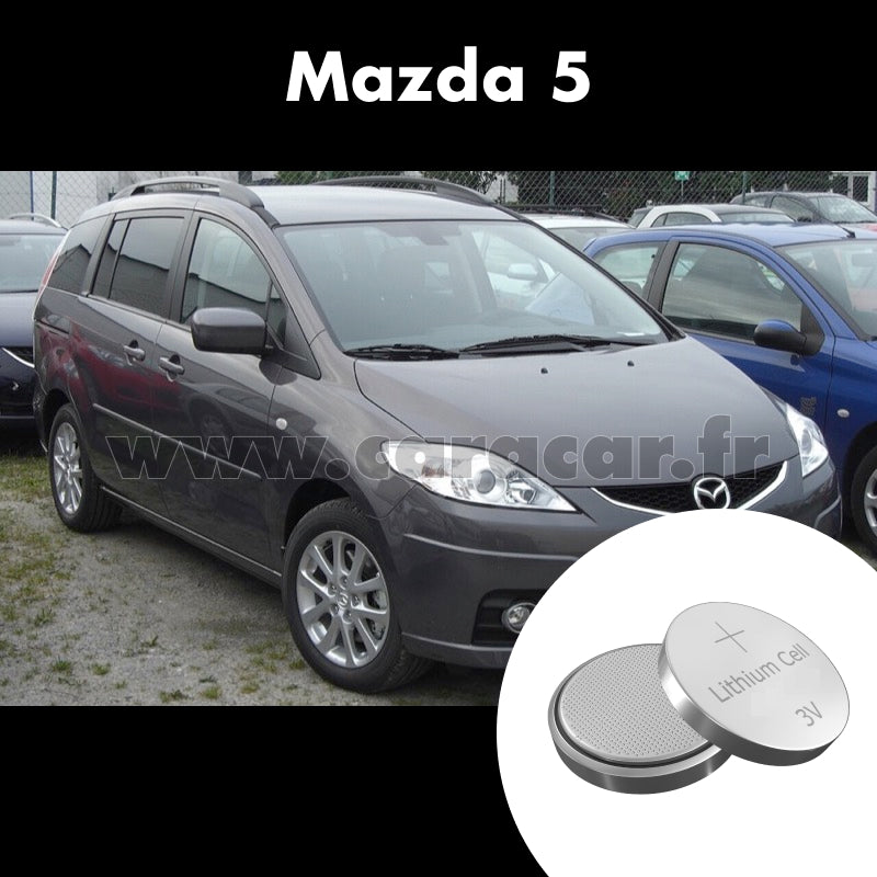 Pile clé Mazda 5 CR (2005/2008). Pile de remplacement pour clé de voiture. Batterie de clé de voiture.