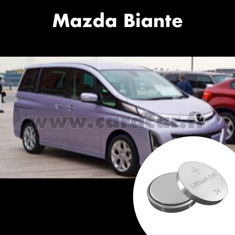 Pile clé Mazda Biante 1 generation (2008/2020). Pile de remplacement pour clé de voiture. Batterie de clé de voiture.