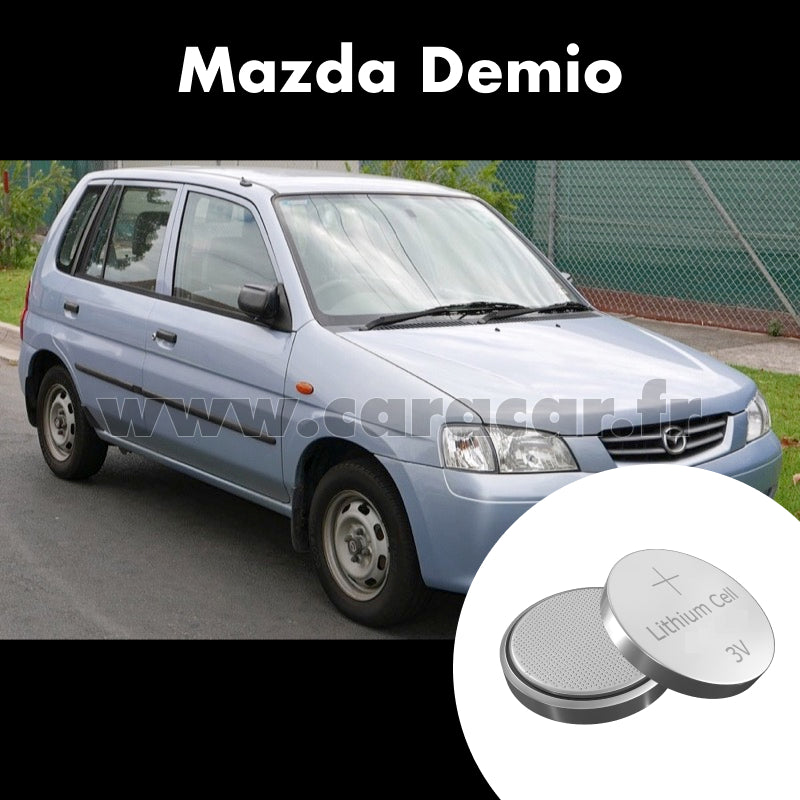 Pile clé Mazda Demio DW (1996/1999). Pile de remplacement pour clé de voiture. Batterie de clé de voiture.