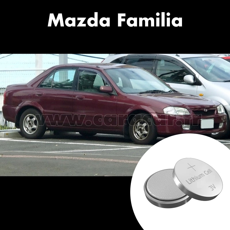 Pile clé Mazda Familia BJ (1998/2000). Pile de remplacement pour clé de voiture. Batterie de clé de voiture.