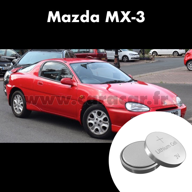 Pile clé Mazda MX-3 1 generation (1991/1998). Pile de remplacement pour clé de voiture. Batterie de clé de voiture.
