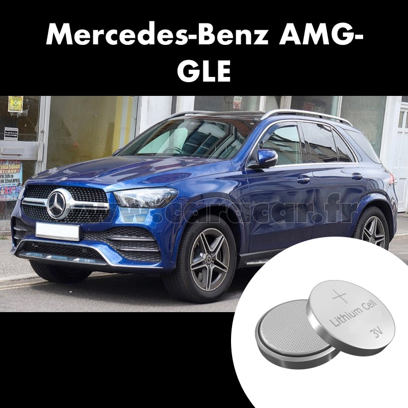 Pile clé Mercedes-Benz AMG GLE C293 (2019) (2019/2019). Pile de remplacement pour clé de voiture. Batterie de clé de voiture.