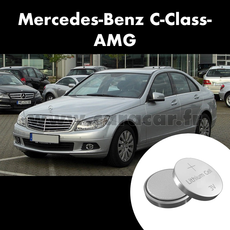 Pile clé Mercedes-Benz C-Class AMG W204 (2007/2011). Pile de remplacement pour clé de voiture. Batterie de clé de voiture.
