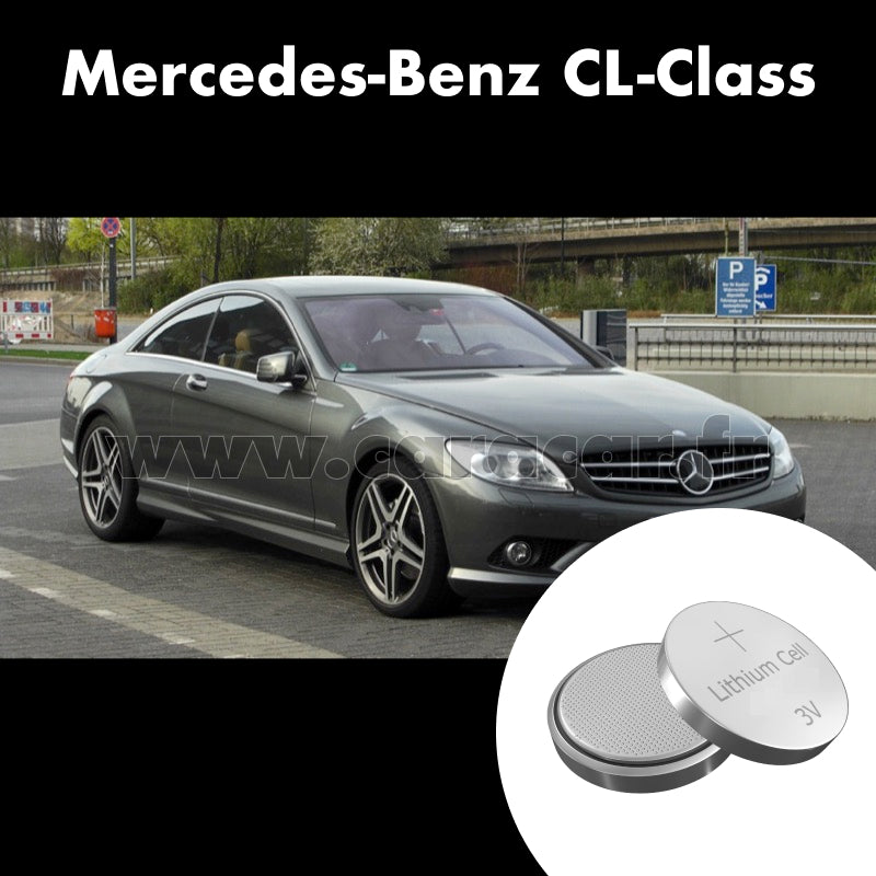Pile clé Mercedes-Benz CL-Class C216 (2006/2010). Pile de remplacement pour clé de voiture. Batterie de clé de voiture.