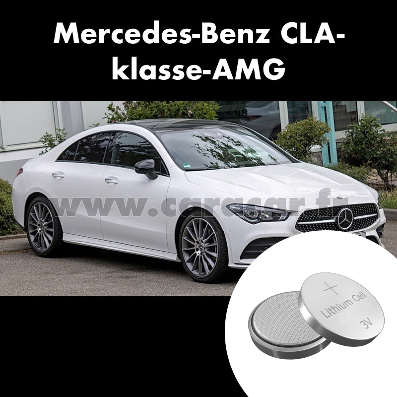 Pile clé Mercedes-Benz CLA-klasse AMG C117 (2013/null). Pile de remplacement pour clé de voiture. Batterie de clé de voiture.