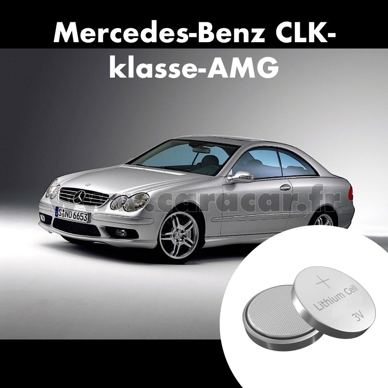 Pile clé Mercedes-Benz CLK-klasse AMG C209 (2003/2006). Pile de remplacement pour clé de voiture. Batterie de clé de voiture.