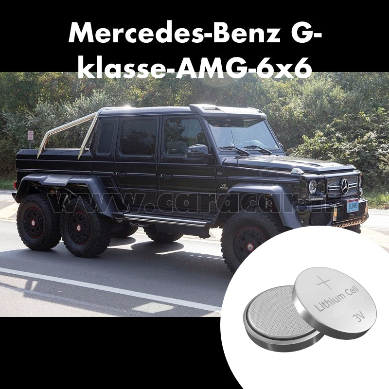 Pile clé Mercedes-Benz G-klasse AMG 6x6 W463 (2013/2015). Pile de remplacement pour clé de voiture. Batterie de clé de voiture.