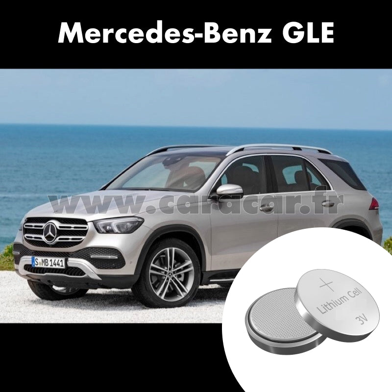 Pile clé Mercedes-Benz GLE 1 generation (W166) (2018/2019). Pile de remplacement pour clé de voiture. Batterie de clé de voiture.