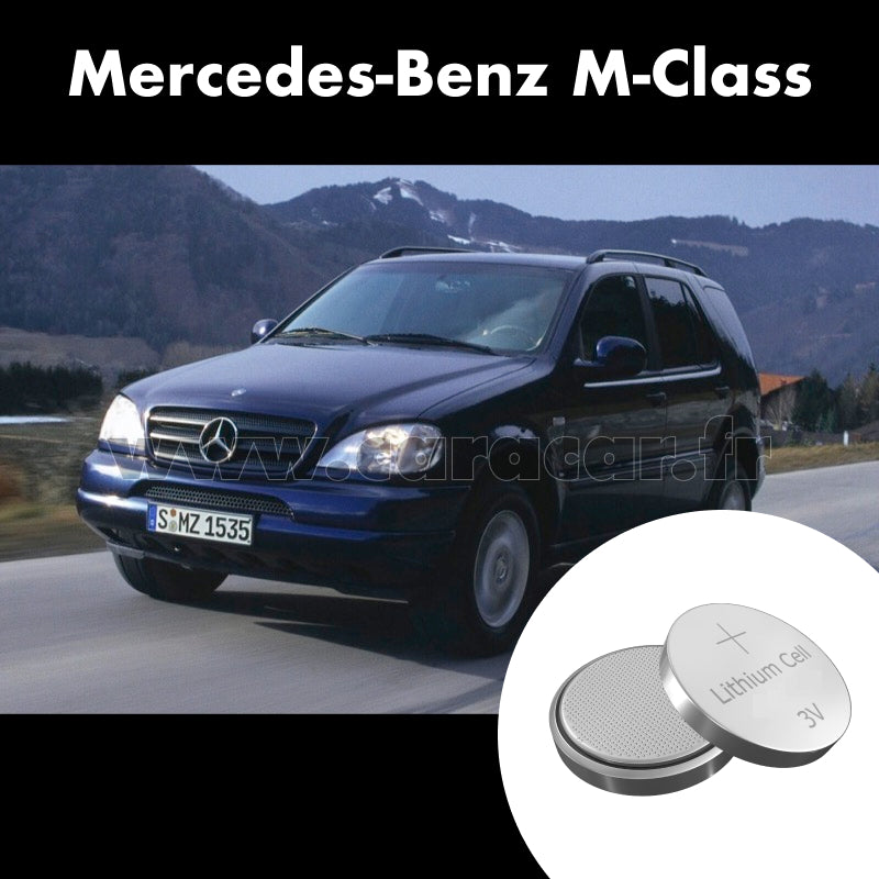 Pile clé Mercedes-Benz M-Class W163 (1997/2001). Pile de remplacement pour clé de voiture. Batterie de clé de voiture.