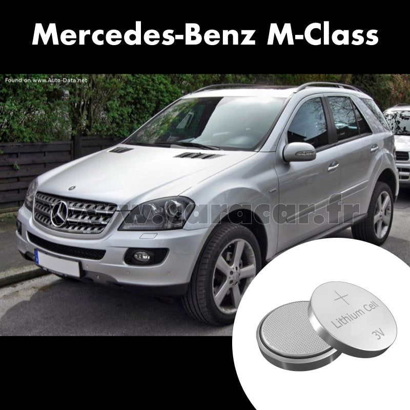 Pile clé Mercedes-Benz M-Class W164 (2005/2008). Pile de remplacement pour clé de voiture. Batterie de clé de voiture.