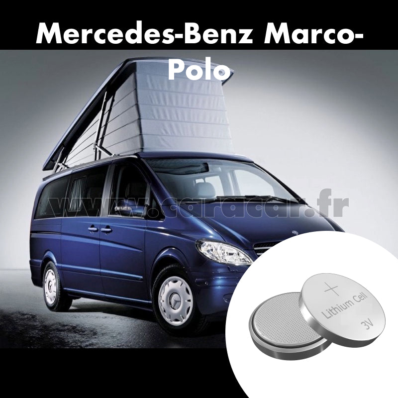 Pile clé Mercedes-Benz Marco Polo 2 generation (W639) (2004/2010). Pile de remplacement pour clé de voiture. Batterie de clé de voiture.