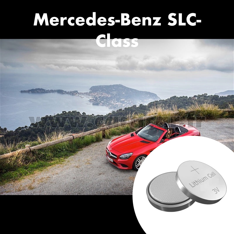 Pile clé Mercedes-Benz SLC-Class R172 (2016/2020). Pile de remplacement pour clé de voiture. Batterie de clé de voiture.