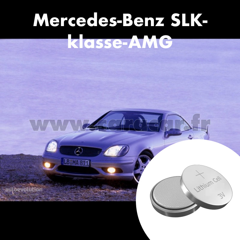 Pile clé Mercedes-Benz SLK-klasse AMG R170 (2001/2004). Pile de remplacement pour clé de voiture. Batterie de clé de voiture.