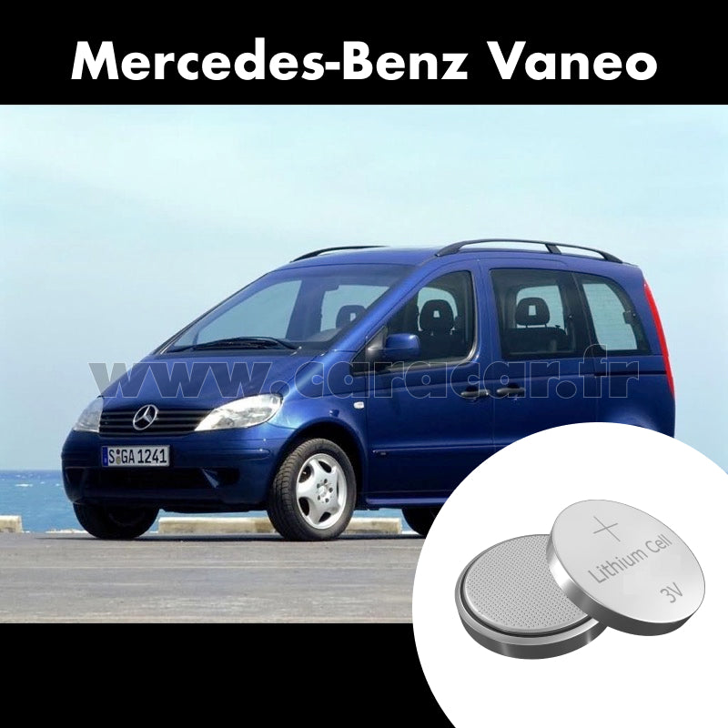 Pile clé Mercedes-Benz Vaneo W414 (2001/2005). Pile de remplacement pour clé de voiture. Batterie de clé de voiture.