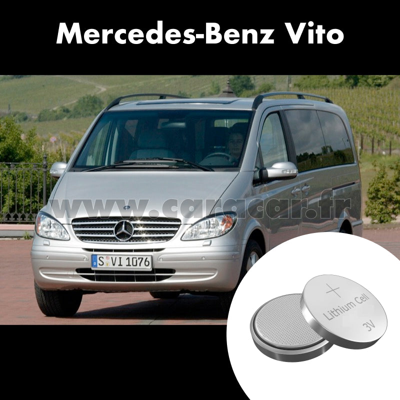 Pile clé Mercedes-Benz Vito W639 (2003/2010). Pile de remplacement pour clé de voiture. Batterie de clé de voiture.