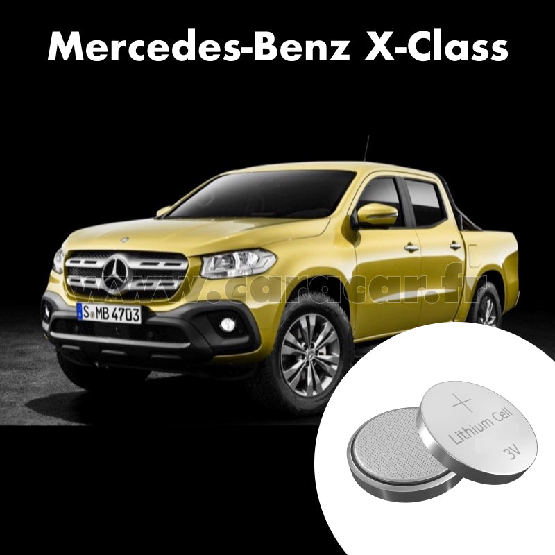 Pile clé Mercedes-Benz X-Class 1 generation (2017/2020). Pile de remplacement pour clé de voiture. Batterie de clé de voiture.