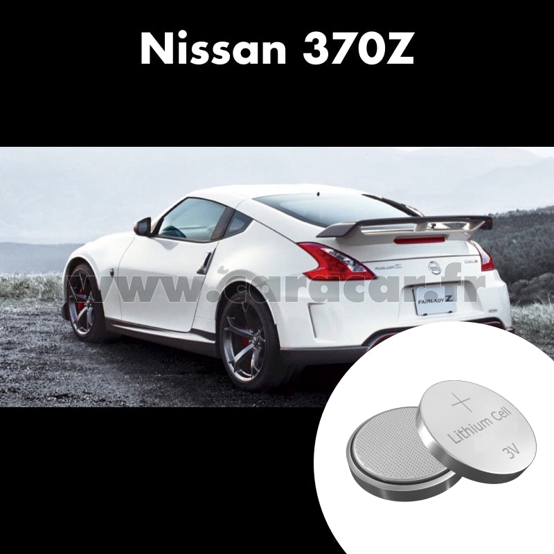 Pile clé Nissan 370Z Z34 (2009/2012). Pile de remplacement pour clé de voiture. Batterie de clé de voiture.