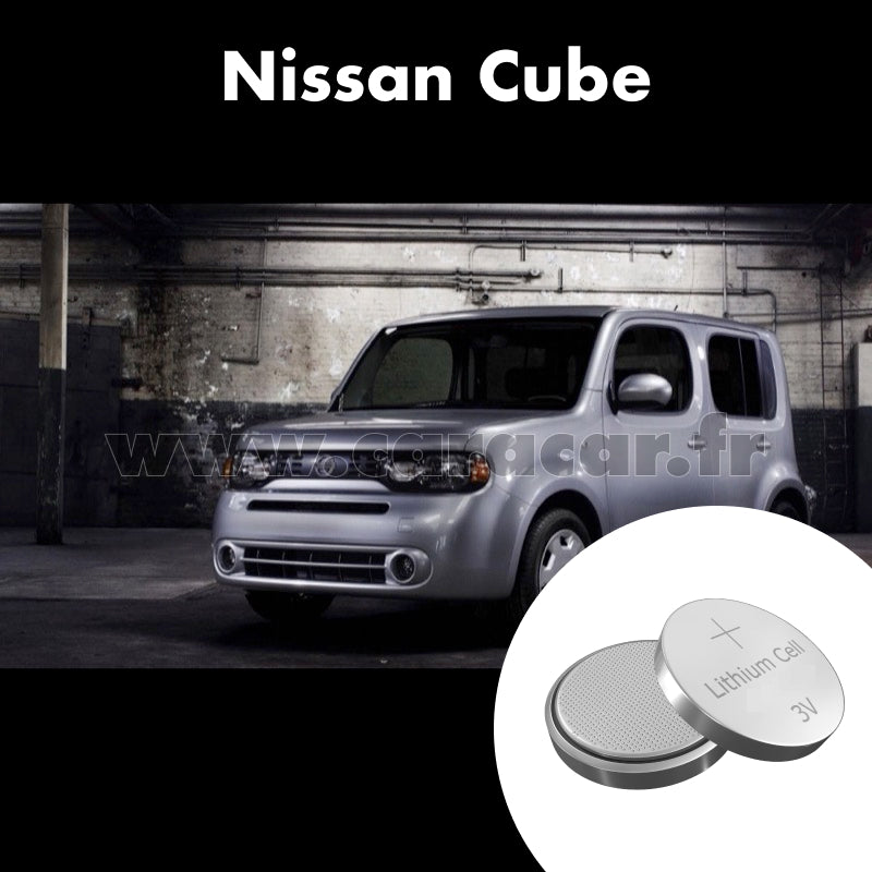 Pile clé Nissan Cube 2 generation (2002/2008). Pile de remplacement pour clé de voiture. Batterie de clé de voiture.