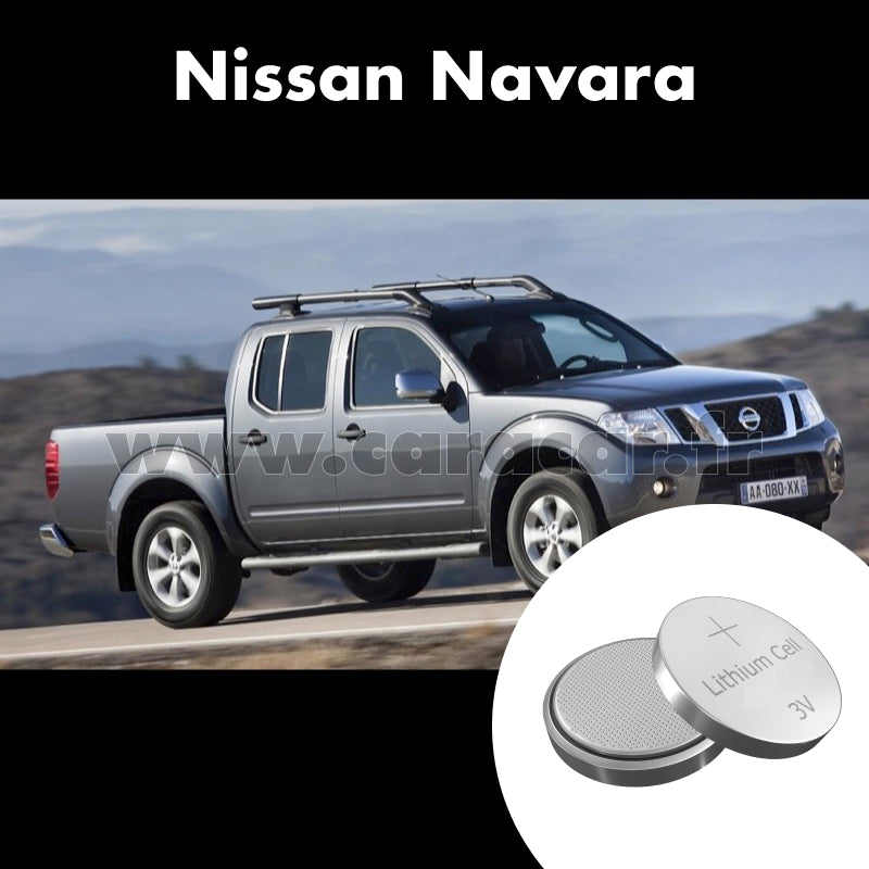 Pile clé Nissan Navara D40 (2005/2010). Pile de remplacement pour clé de voiture. Batterie de clé de voiture.
