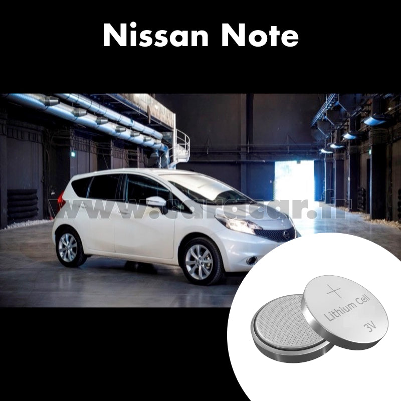 Pile clé Nissan Note 2 generation (2012/2016). Pile de remplacement pour clé de voiture. Batterie de clé de voiture.