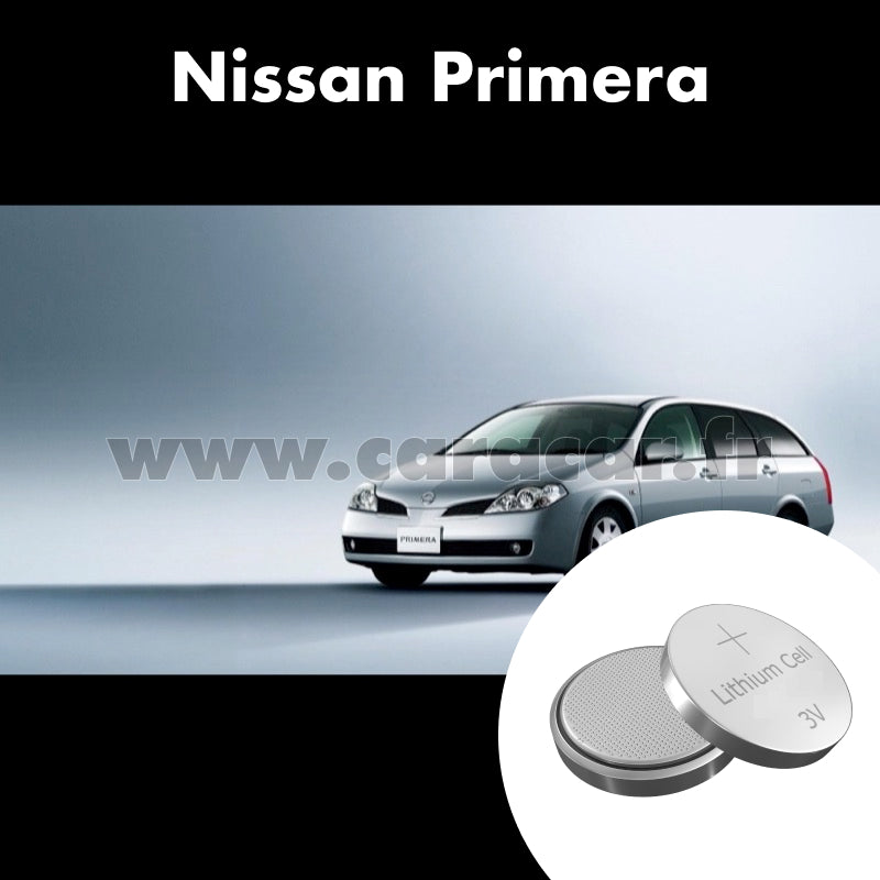 Pile clé Nissan Primera P12 (2001/2008). Pile de remplacement pour clé de voiture. Batterie de clé de voiture.