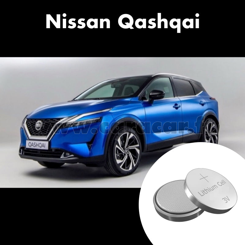 Pile clé Nissan Qashqai 3 generation (2021/2023). Pile de remplacement pour clé de voiture. Batterie de clé de voiture.