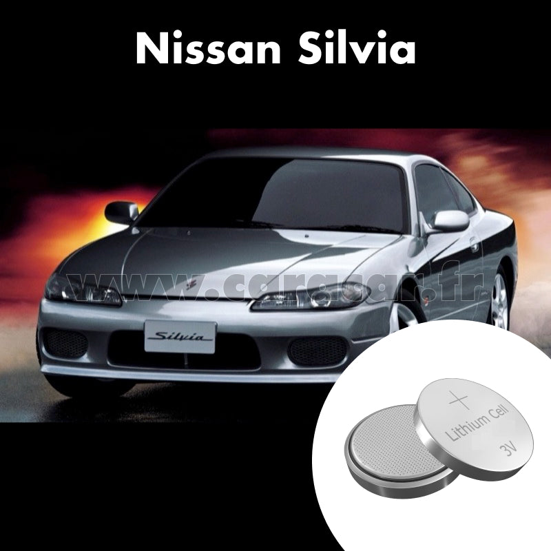 Pile clé Nissan Silvia S15 (1999/2002). Pile de remplacement pour clé de voiture. Batterie de clé de voiture.