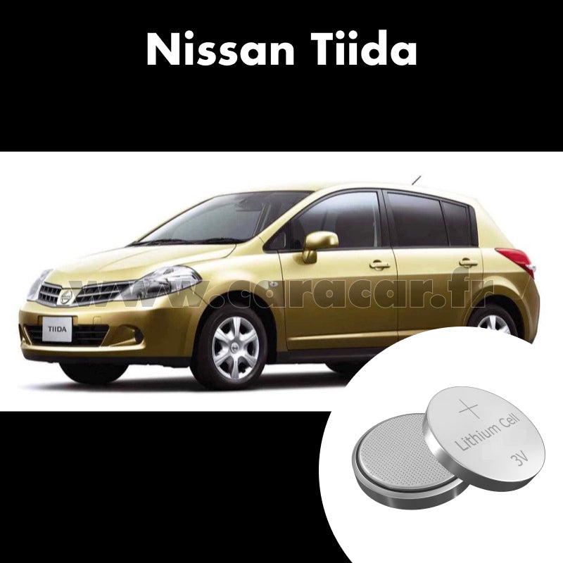 Pile clé Nissan Tiida C13 (2015/2016). Pile de remplacement pour clé de voiture. Batterie de clé de voiture.