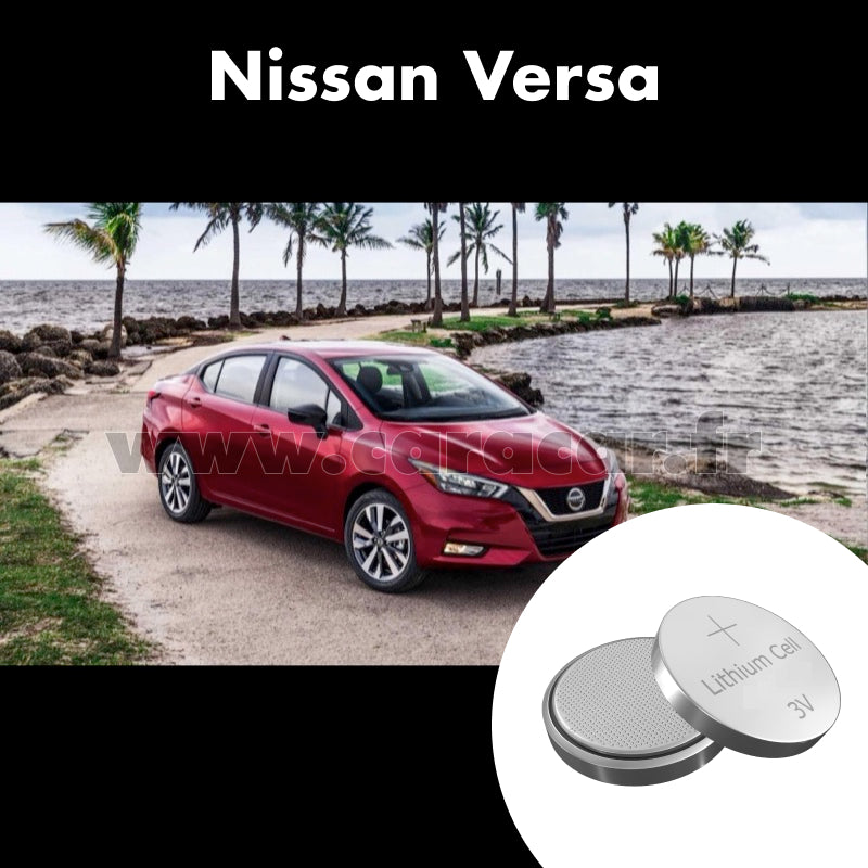Pile clé Nissan Versa 3 generation (2019/2022). Pile de remplacement pour clé de voiture. Batterie de clé de voiture.