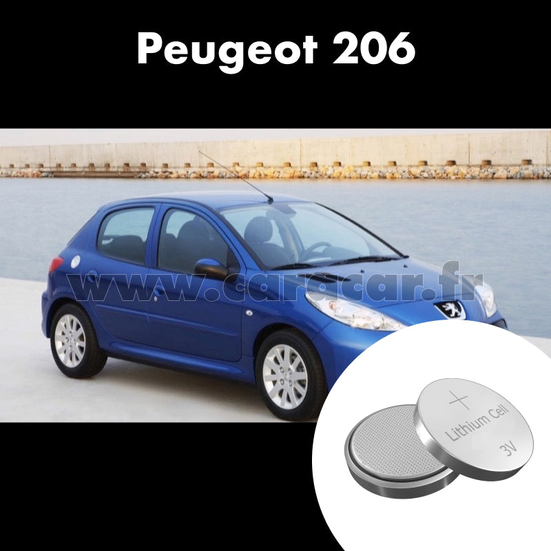Pile clé Peugeot 206 2 generation (2009/2013). Pile de remplacement pour clé de voiture. Batterie de clé de voiture.
