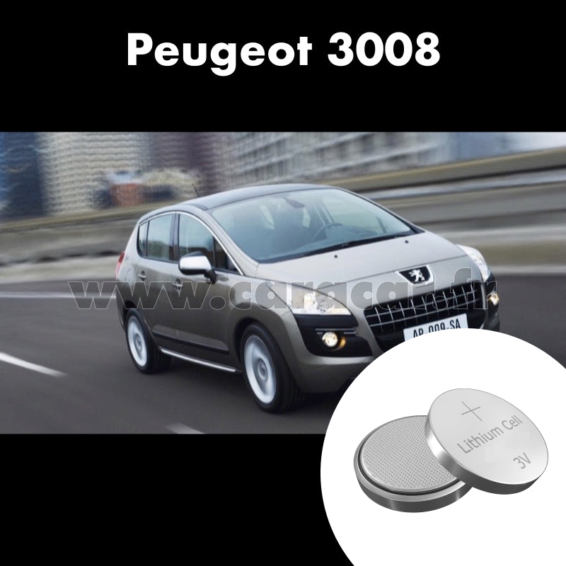 Pile clé Peugeot 3008 1 generation (2010/2013). Pile de remplacement pour clé de voiture. Batterie de clé de voiture.