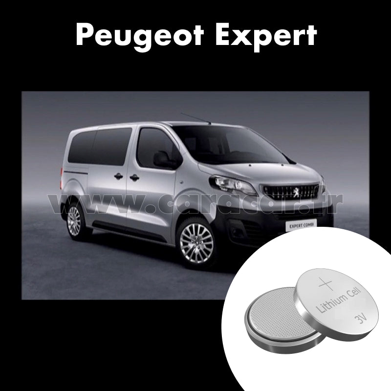 Pile clé Peugeot Expert 3 generation (2017/2023). Pile de remplacement pour clé de voiture. Batterie de clé de voiture.