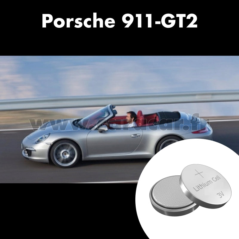 Pile clé Porsche 911 GT2 991 (2017/2019). Pile de remplacement pour clé de voiture. Batterie de clé de voiture.