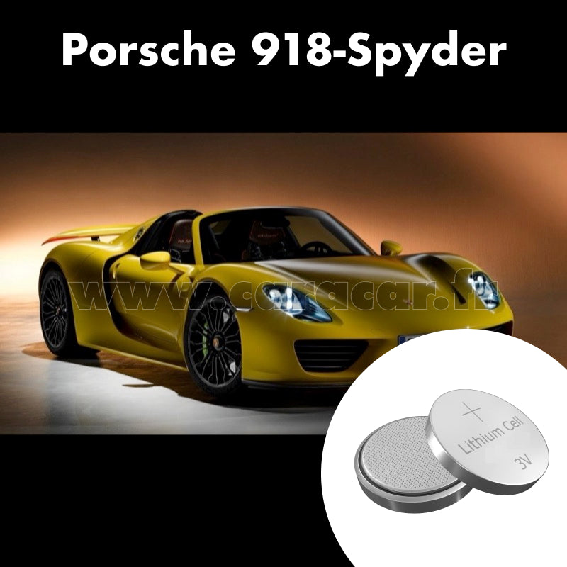 Pile clé Porsche 918 Spyder 1 generation (2013/2015). Pile de remplacement pour clé de voiture. Batterie de clé de voiture.