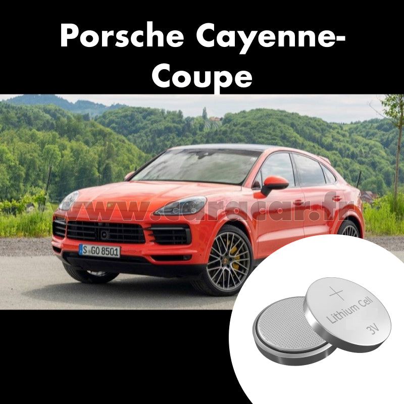 Pile clé Porsche Cayenne Coupe 1 generation (2019/2021). Pile de remplacement pour clé de voiture. Batterie de clé de voiture.