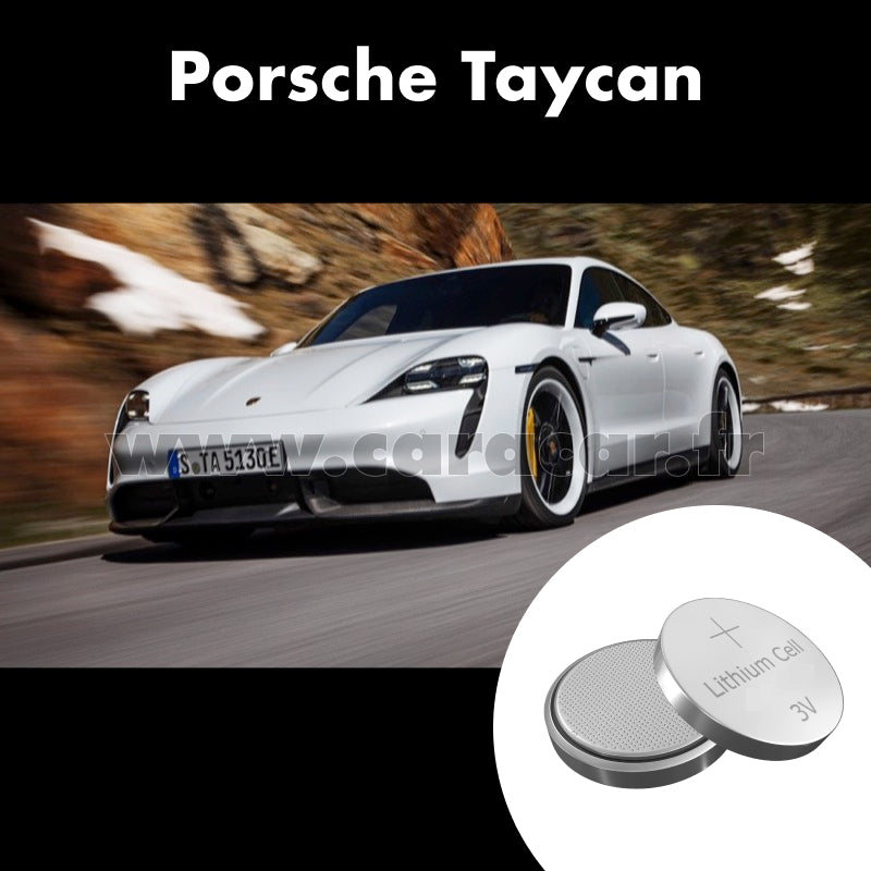 Pile clé Porsche Taycan 1 generation (2019/2023). Pile de remplacement pour clé de voiture. Batterie de clé de voiture.