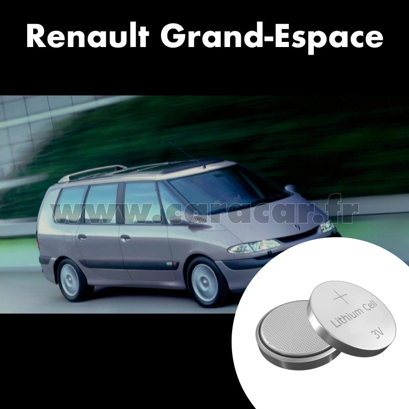 Pile clé Renault Grand Espace 2 generation (1991/1997). Pile de remplacement pour clé de voiture. Batterie de clé de voiture.