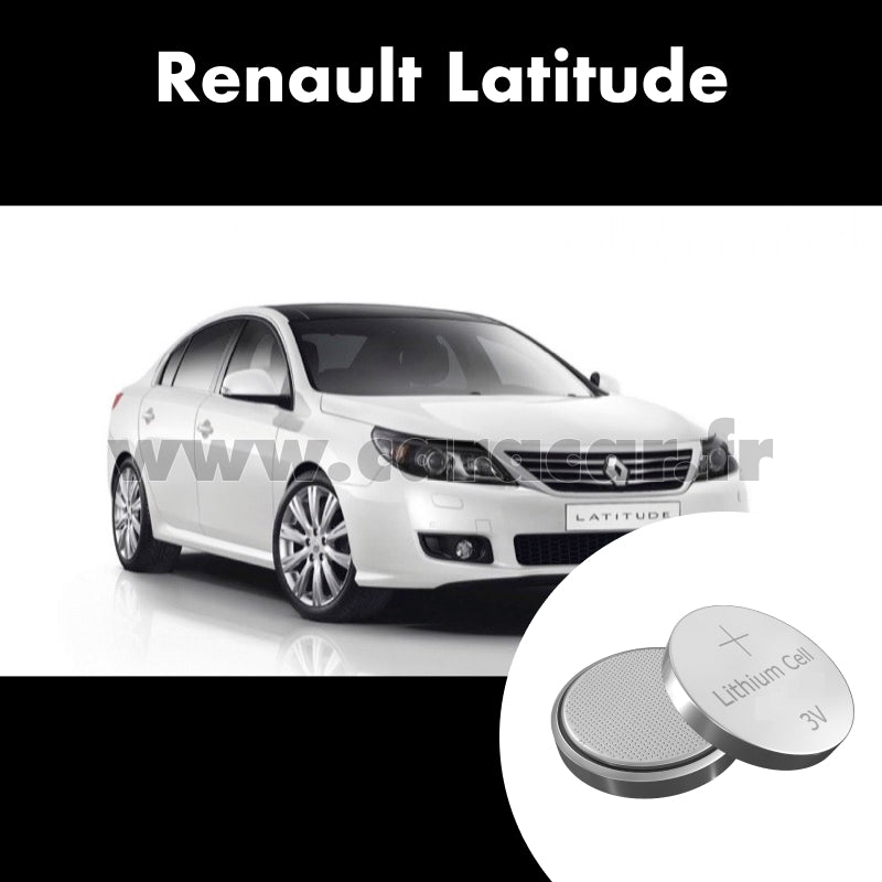 Pile clé Renault Latitude 1 generation (2010/2014). Pile de remplacement pour clé de voiture. Batterie de clé de voiture.