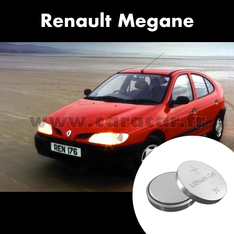Pile clé Renault Megane 1 generation (1995/1999). Pile de remplacement pour clé de voiture. Batterie de clé de voiture.