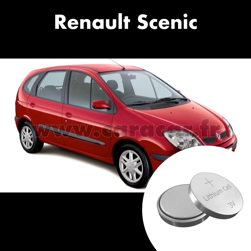 Pile clé Renault Scenic 1 generation (1996/1999). Pile de remplacement pour clé de voiture. Batterie de clé de voiture.